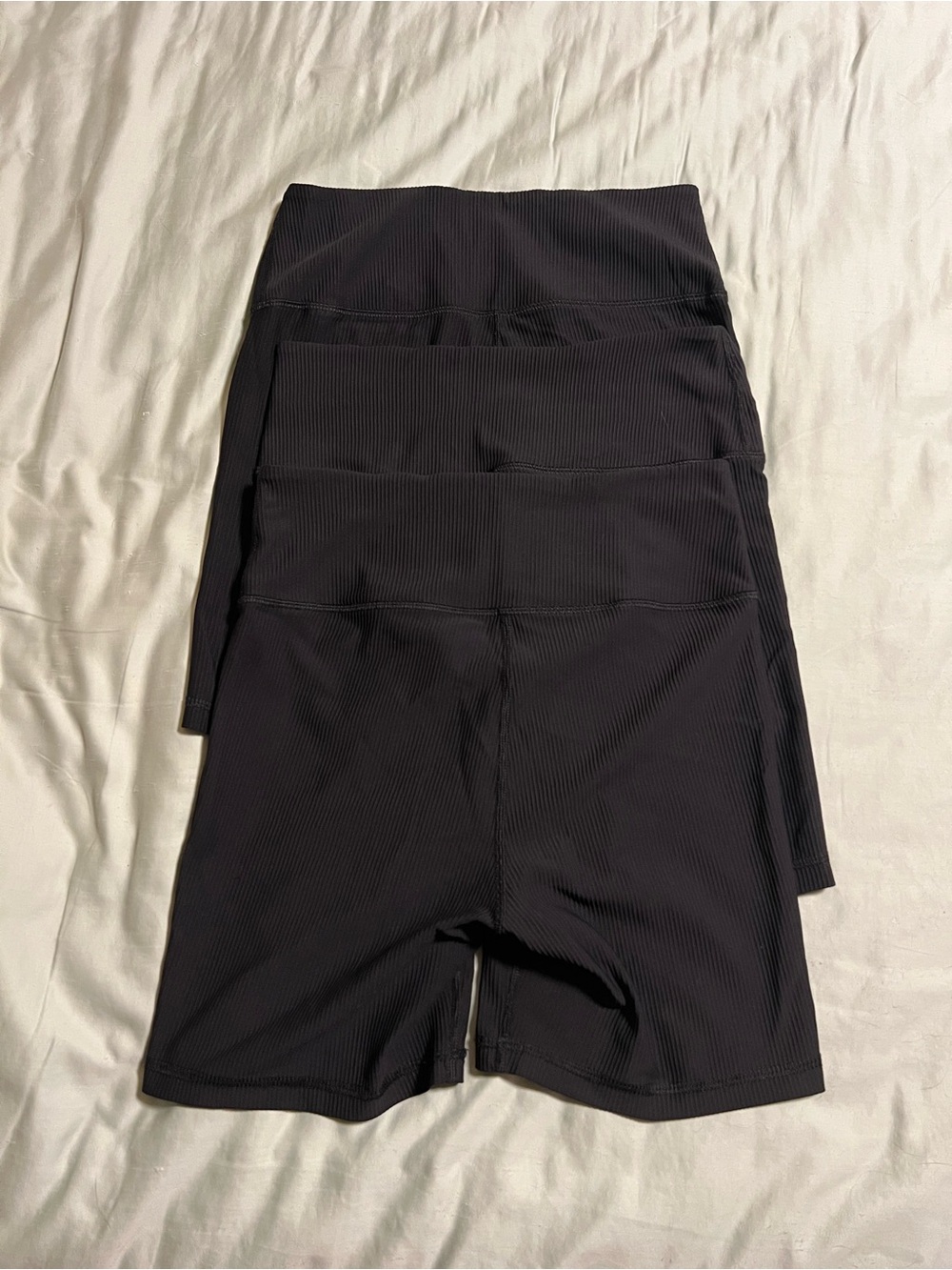3 Pk Old Navy Active Ribbed Powersoft GoDry High-Waist Black Bike Shorts Bundle